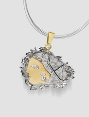 DP9 - Diana Gold and silver pendant with diamond