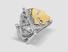 DR2 - Diana Gold and silver ring with diamonds