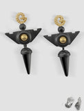 VE3 - Venus<br>Gold and silver earrings with black ruthenium plating|VE3 - Venus<br>Pendientes de oro y plata con baño de rutenio - Ars Signum Jewelers - 3