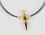 VP3 - Venus Gold and silver pendant with gold and black ruthenium plating - Ars Signum 