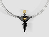 VP5 - Venus Gold and silver pendant with black ruthenium plating - Ars Signum 